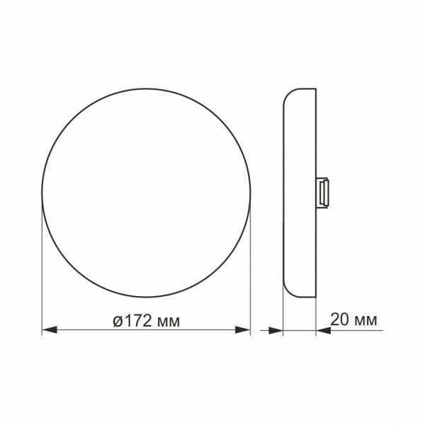 LED світильник безрамковий круглий VIDEX 24W 4100K