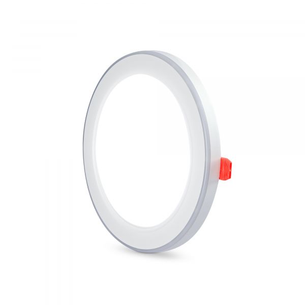 LED светильник встроенный с декоративной подсветкой VIDEX DL4R 12W+4W 5000K+2700K 220V