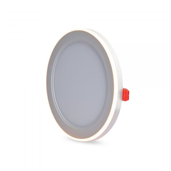 LED светильник встроенный с декоративной подсветкой VIDEX DL4R 12W+4W 5000K+2700K 220V