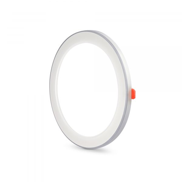 LED світильник вбудований з декоративною підсвіткою VIDEX DL4R 18W+6W 5000K+2700K 220V