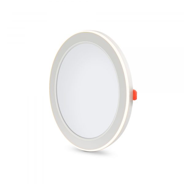 LED світильник вбудований з декоративною підсвіткою VIDEX DL4R 18W+6W 5000K+2700K 220V