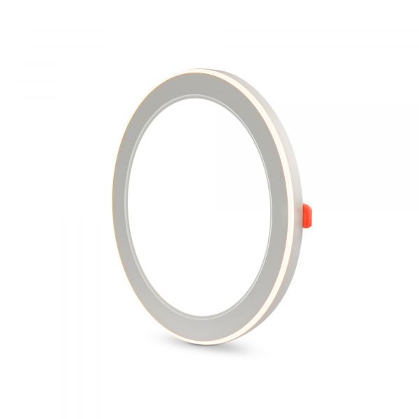 LED світильник вбудований з декоративною підсвіткою VIDEX DL4R 18W+6W 5000K+2700K 220V