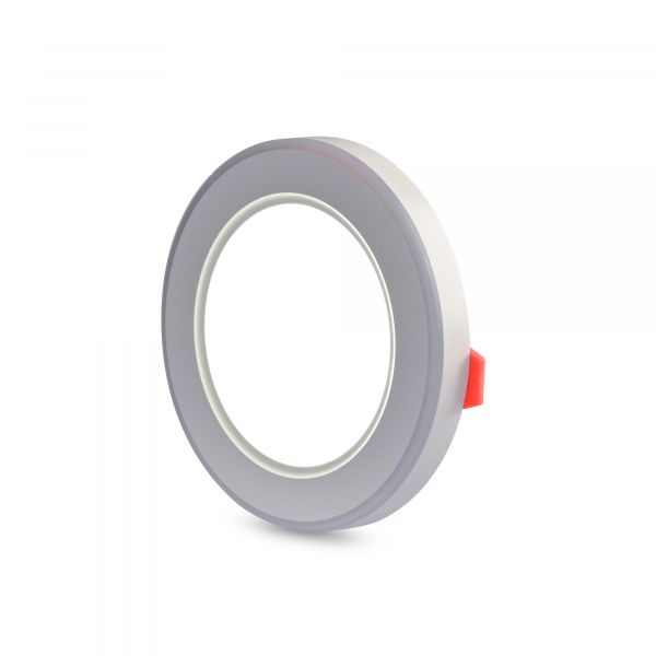 LED світильник вбудований з декоративною підсвіткою VIDEX DL4R 6W+3W 5000K+2700K 220V