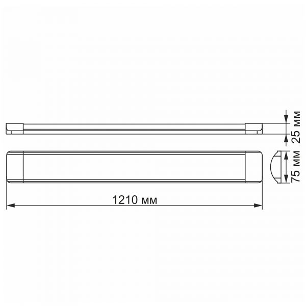 LED світильник лінійний VIDEX 36W 1,2М 4100K