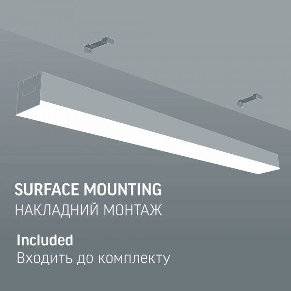 LED світильник лінійний VIDEX BN03 30W 0.6М 5000K 220V Black