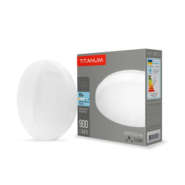 LED светильник настенно-потолочный TITANUM 12W 5000K Звездное небо