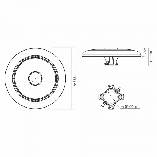 LED світильник парковий VIDEX SLP01 IP65 120W 16800Lm 3000/5000/6500K 220V