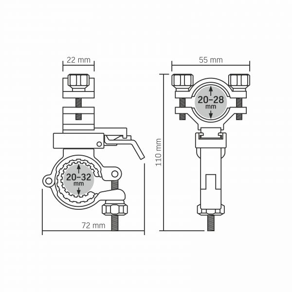 Велосипедный держатель для фонариков универсальный VIDEX VLF-ABH-287 Велосипедный держатель для фонариков универсальный VIDEX VLF-ABH-287