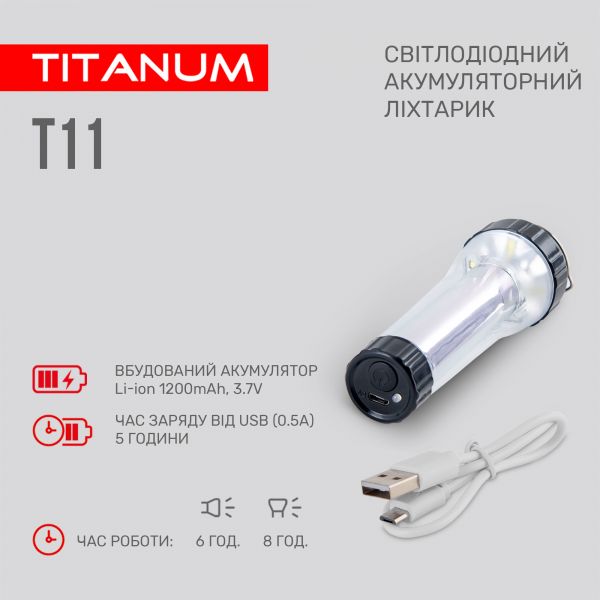 Портативний світлодіодний ліхтарик TITANUM TLF-T11