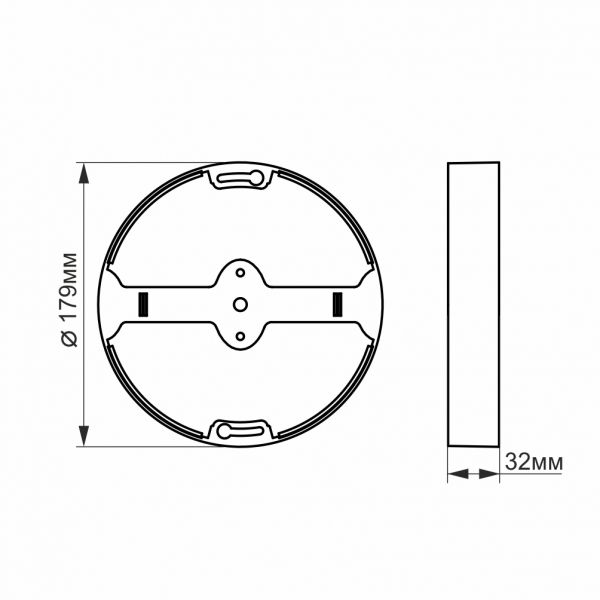 Рамка накладного монтажа безрамочного круглого светильника VIDEX (VL-DLFR-24SF)