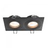 Світильник VIDEX під лампу 2xGU10 врізний Чорний (VL-SPF23S-B)
