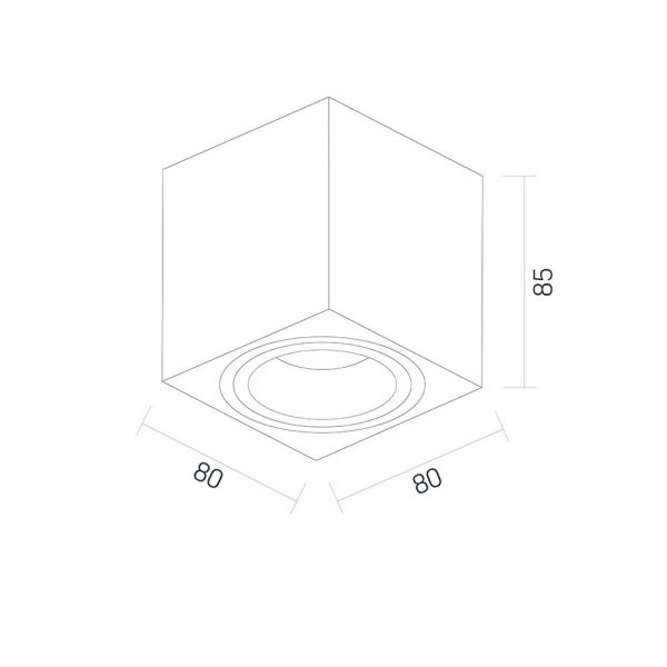 Світильник VIDEX під лампу GU10 SPF01 накладний білий