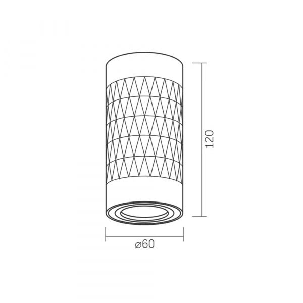 Светильник VIDEX под лампу GU10 SPF03A черный накладной + серебристая призма