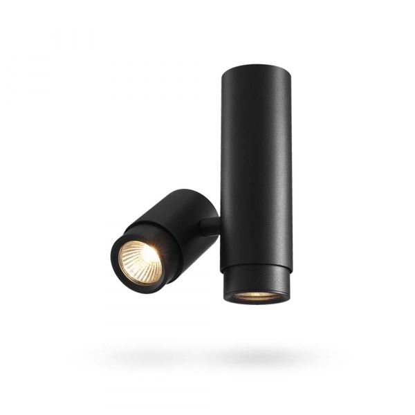 Светильник VIDEX под лампу GU10 SPF07 поворотный накладной двойной черный