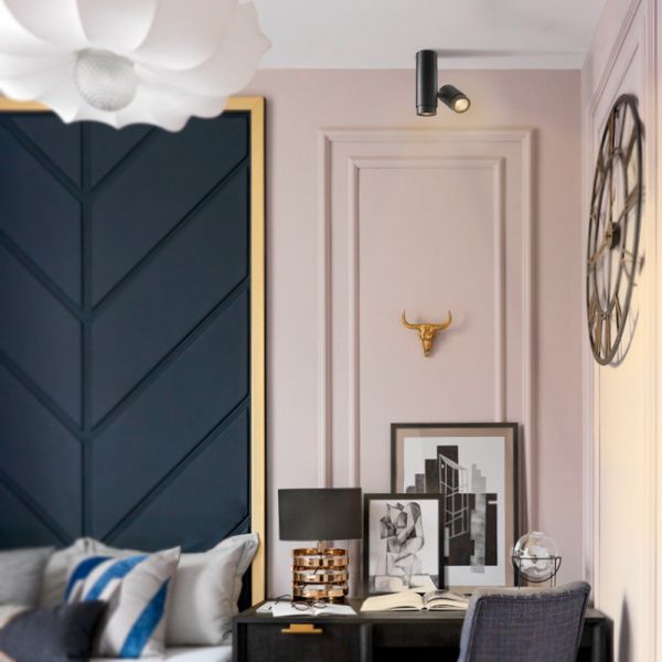 Светильник VIDEX под лампу GU10 SPF07 поворотный накладной двойной черный