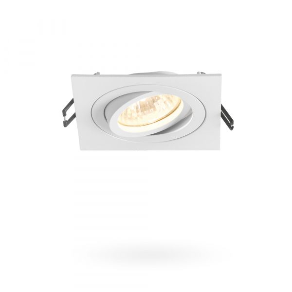 Світильник VIDEX під лампу GU10 врізний Квадрат Білий VL-SPF08S-W