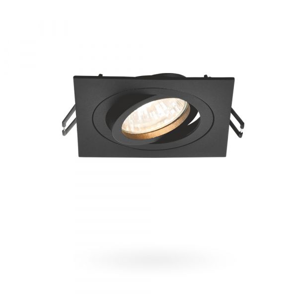 Світильник VIDEX під лампу GU10 врізний Квадрат Чорний VL-SPF08S-B