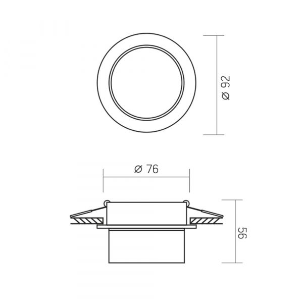 Світильник VIDEX під лампу GU10 врізний Круглий Білий VL-SPF11R-W