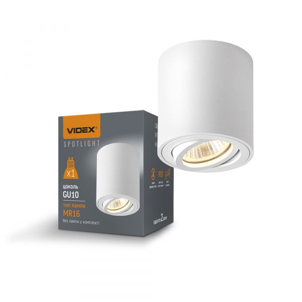 Светильник VIDEX под лампу GU10 накладной Белый VL-SPF12A-W