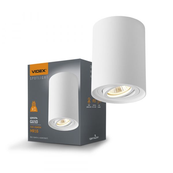 Светильник VIDEX под лампу GU10 накладной Белый VL-SPF13A-W