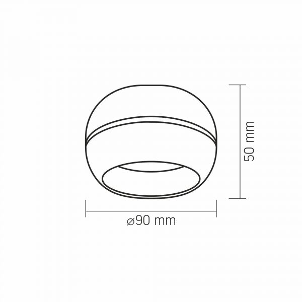 Светильник VIDEX под лампу GX53 универсальный Черный VL-SPF16A-B
