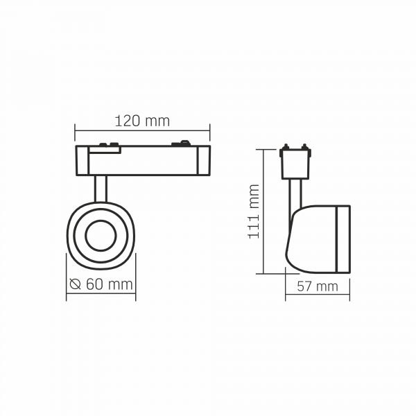Светильник МАГНИТНЫЙ трековый VIDEX LA78B 18W 4000K 48V Black
