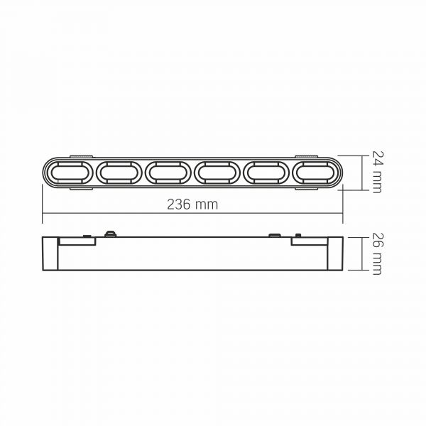 Светильник МАГНИТНЫЙ трековый VIDEX LD16B 11W 4000K 48V Black