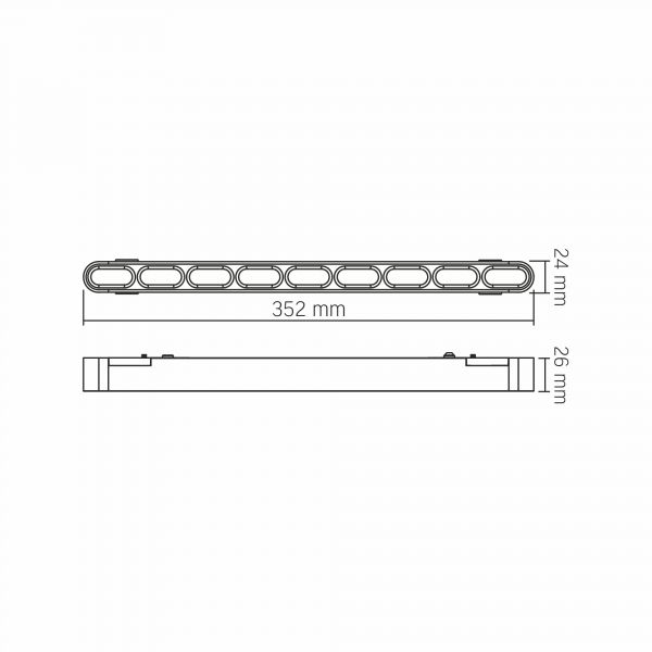 Светильник МАГНИТНЫЙ трековый VIDEX LD19B 18W 4000K 48V Black