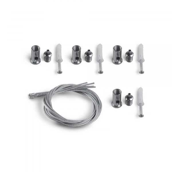Трос, комплект крепления для подвесного монтажа светодиодных панелей