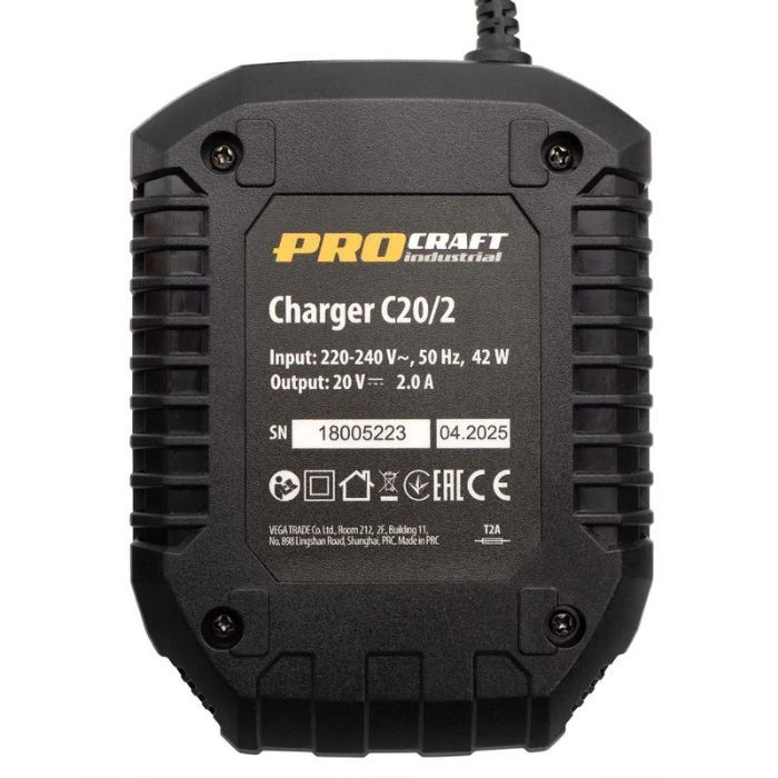 Акумуляторний гвинтоверт Procraft industrial ID20A (1 акб та зп)