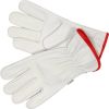 Рукавиці робочі біло з червоною крайкою YATO: бавовна + шкіра, р.10