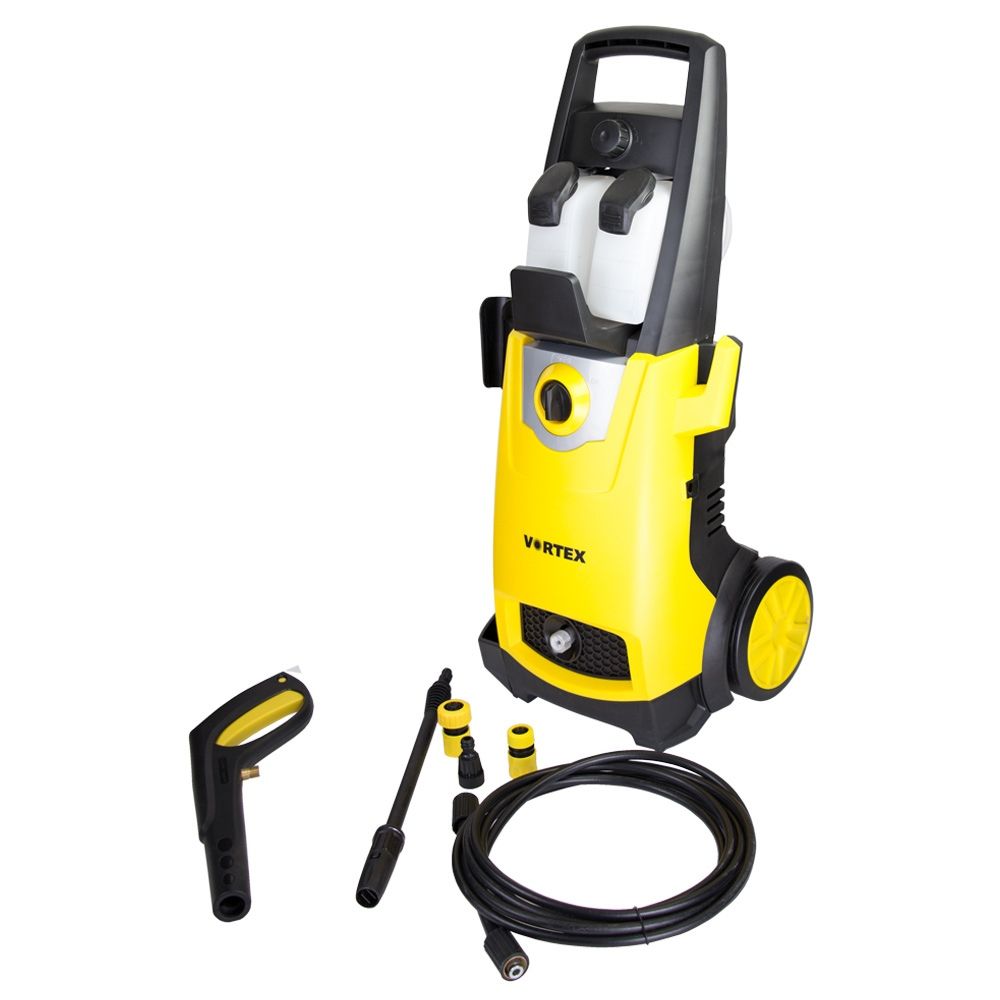 Мойка высокого давления 2000Вт max 150bar 7.2 л/мин+турбонасадка (быстросъемное соединение) VORTEX (534251
