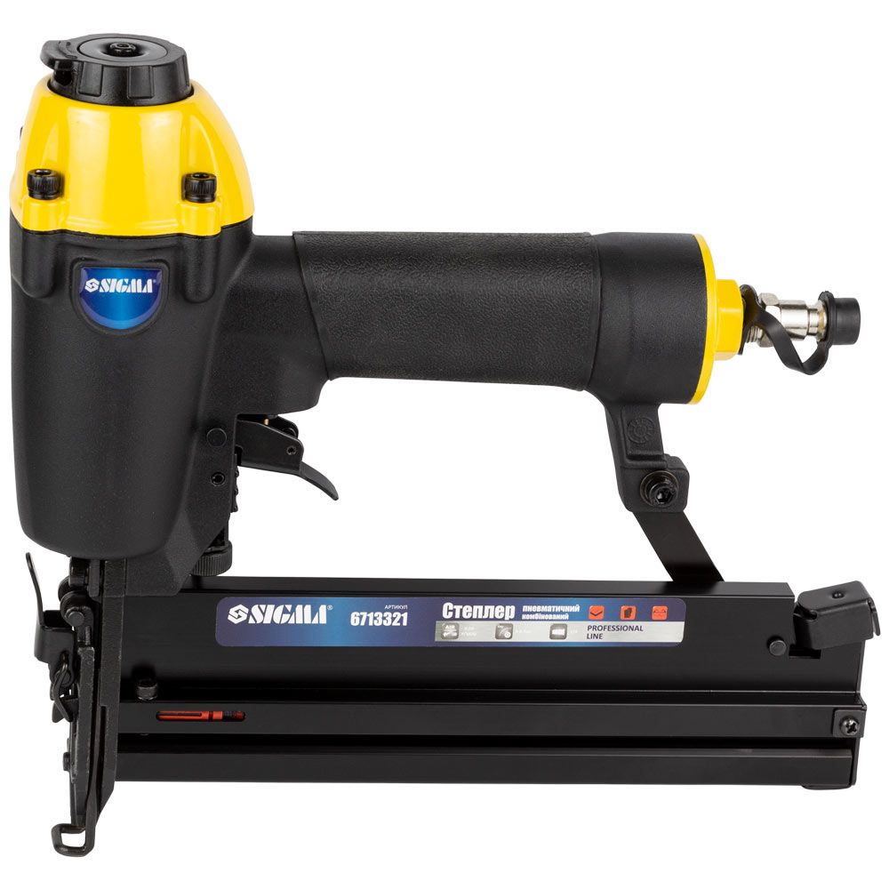 Степлер пневматичний комбінований "Plus" 0.04л/удар 5-7бар скоба 5.8мм (16-40мм) 1.25×1мм цвях (10-5