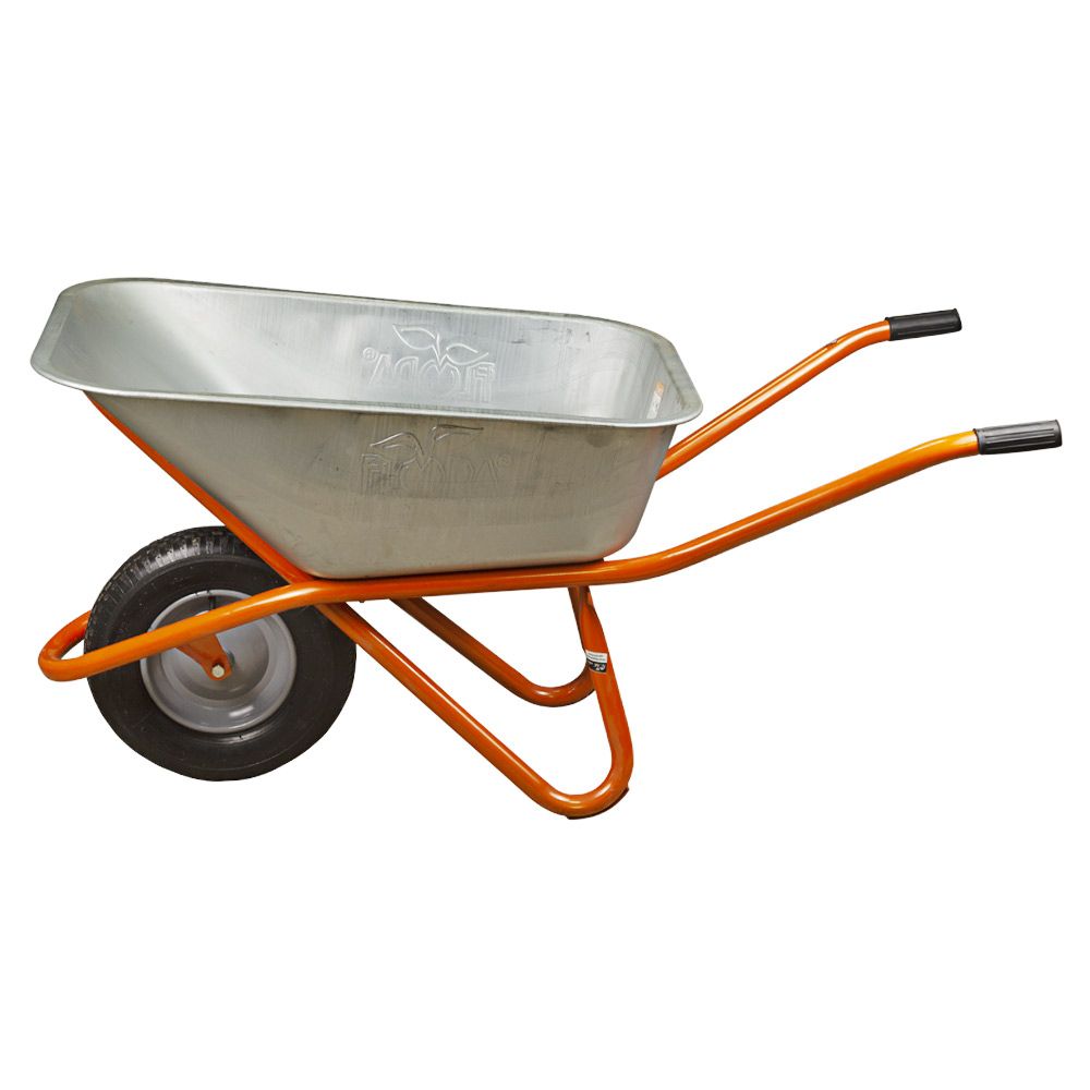 Тачка строительная одноколесная 90л 200кг колесо 15" (из 4-х ЧАСТИН) FLORA (5056464)