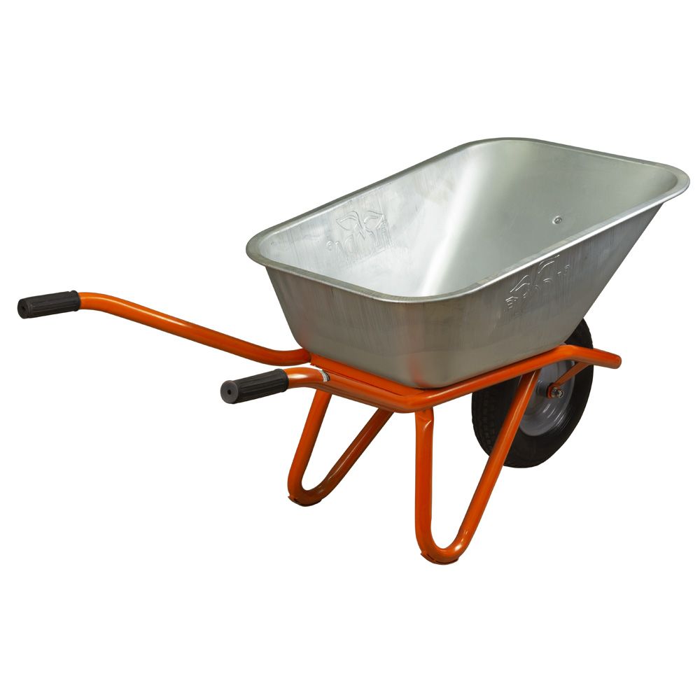 Тачка строительная одноколесная 90л 200кг колесо 15" (из 4-х ЧАСТИН) FLORA (5056464)