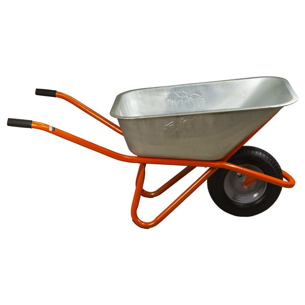 Тачка строительная одноколесная 90л 200кг колесо 15" (из 4-х ЧАСТИН) FLORA (5056464)