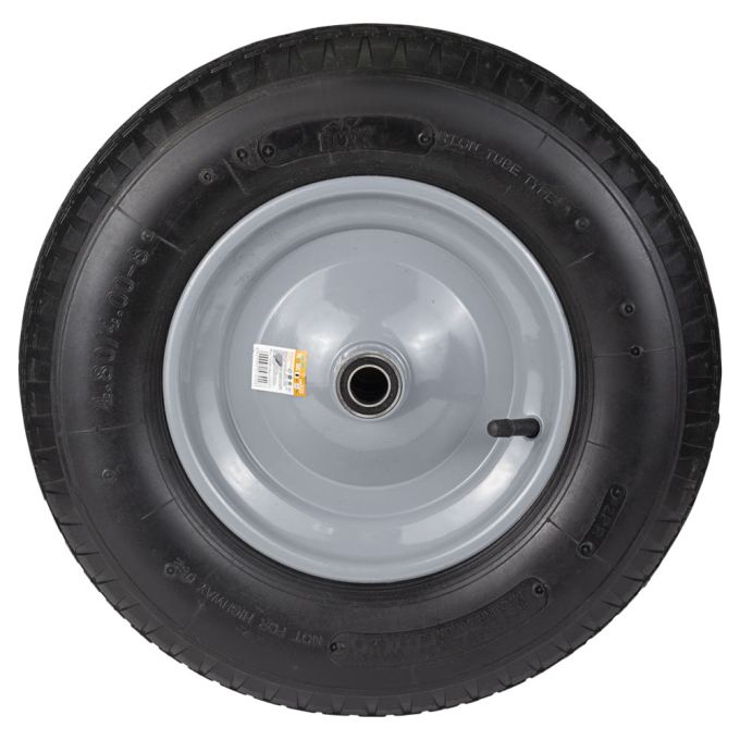 Колесо для тачки пневматичне 15" (4.00-8) 380×92мм вісь Ø16мм довжина 103мм FLORA (5057554)