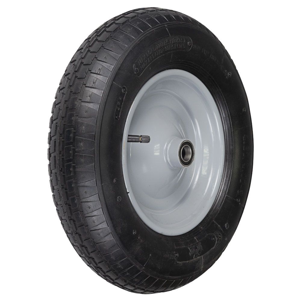 Колесо для тачки пневматичне 15" (4.00-8) 380×92мм вісь Ø16мм довжина 103мм FLORA (5057554)