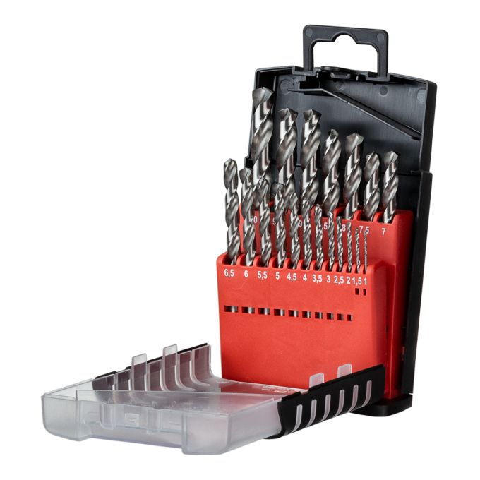Набір свердел по металу Р6М5 полірованих 19шт 1.0-10.0мм (пластиковий кейс+блістер) ULTRA (1191712)