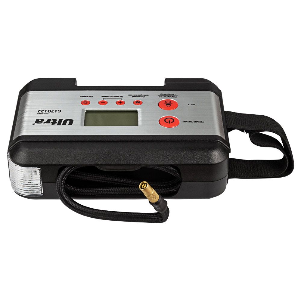 Компрессор автомобильный с электронным дисплеем 12В 180Вт 15А 45л/мин 10бар ULTRA (6170122)