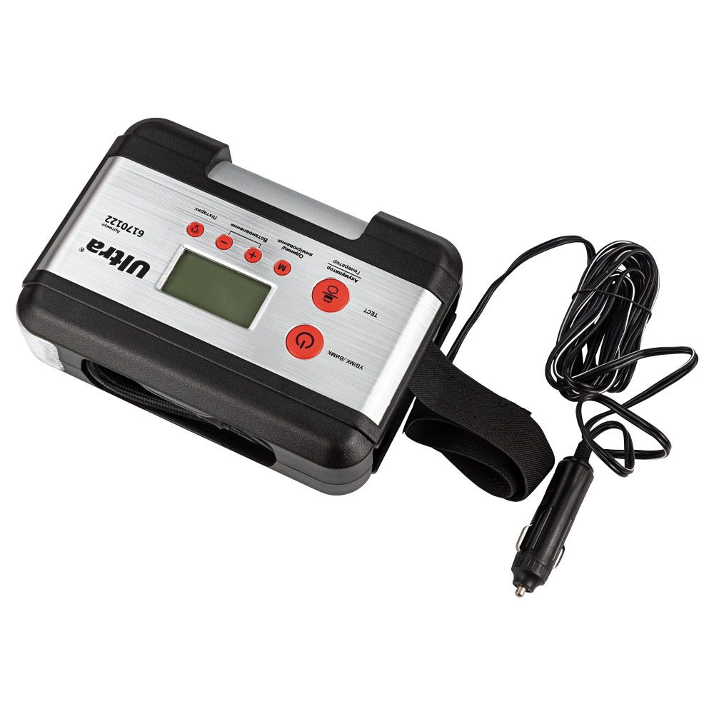 Компрессор автомобильный с электронным дисплеем 12В 180Вт 15А 45л/мин 10бар ULTRA (6170122)