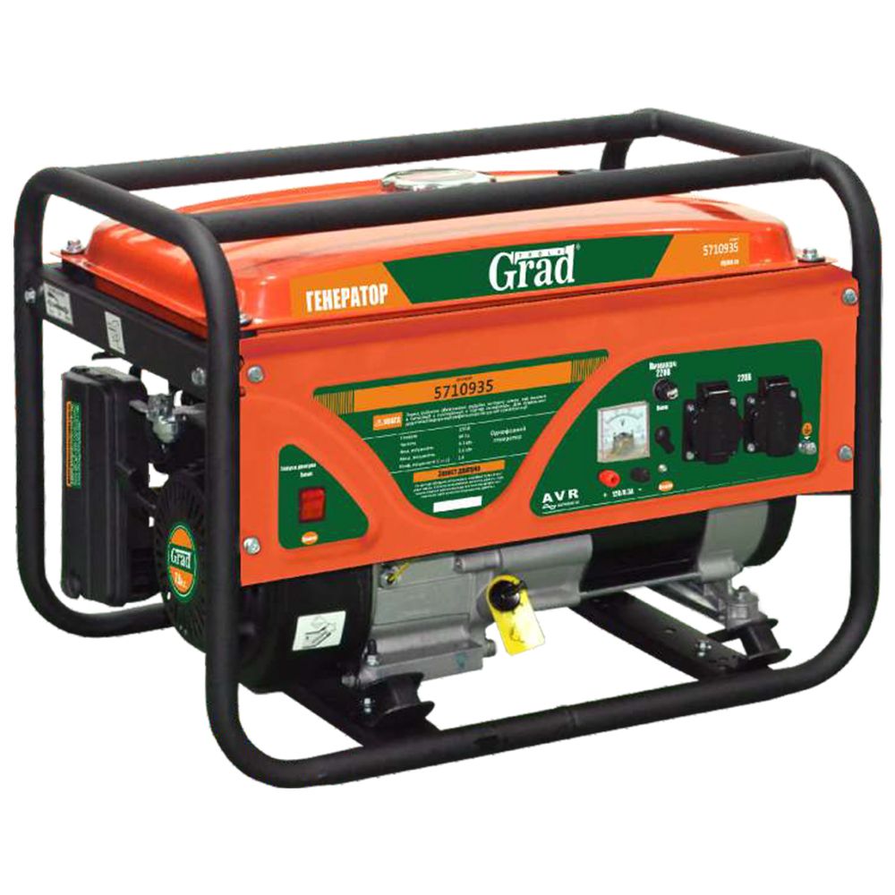 Генератор 220В 3.0/3.3кВт 4-х тактний ручний запуск GRAD (5710935)