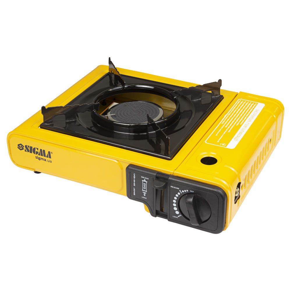 Плита газова одноконфорочна з керамічним інфрачервоним пальником, п'єзопідпалом і адаптером (кейс) S