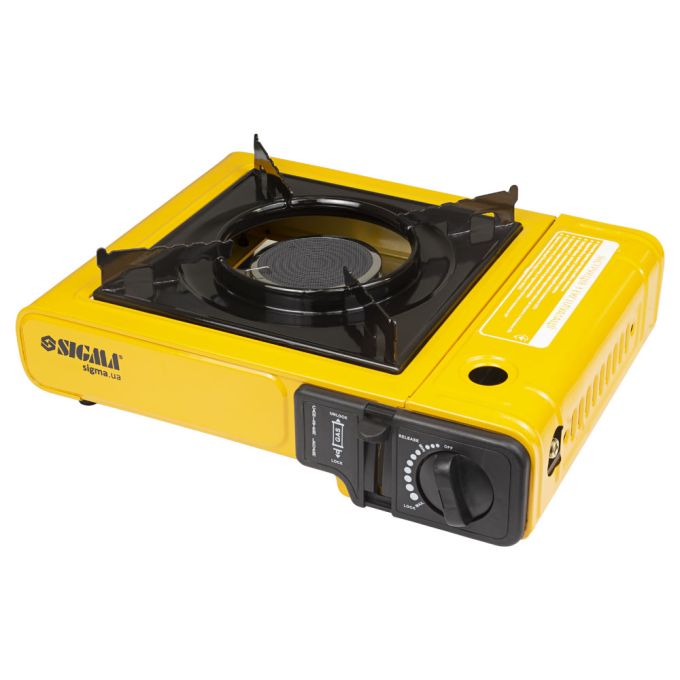 Плита газова одноконфорочна з керамічним інфрачервоним пальником, п'єзопідпалом і адаптером (кейс) S