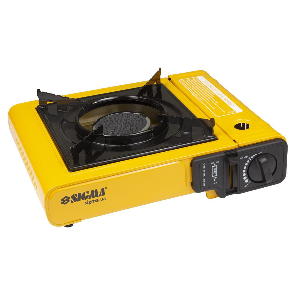 Плита газова одноконфорочна з керамічним інфрачервоним пальником, п'єзопідпалом і адаптером (кейс) S