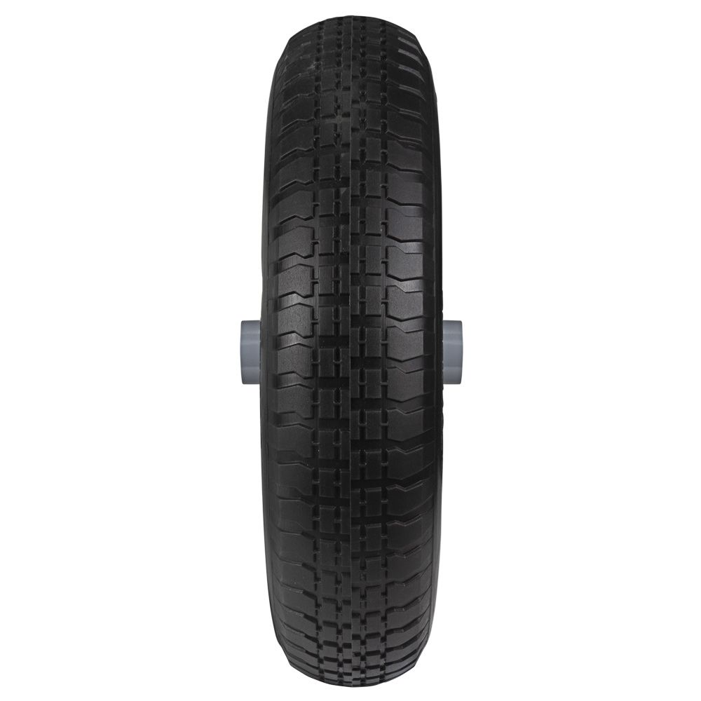 Колесо для тачки бескамерное полиуретановое 15" (4.00-8) 387×92мм ось Ø16мм длина 103мм FLORA (5058