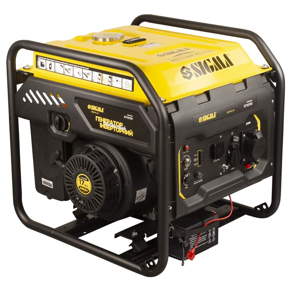 Генератор инверторный бензиновый 220В 7.5/8.0кВт 25л 4-х тактный с выводом под АВР SIGMA (5710781