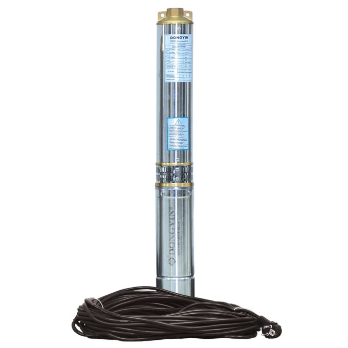 Насос відцентровий свердловинний 0.55кВт H 51(38)м Q 100(60)л/хв Ø102мм (кабель 30м) DONGYIN 4SEm4/7