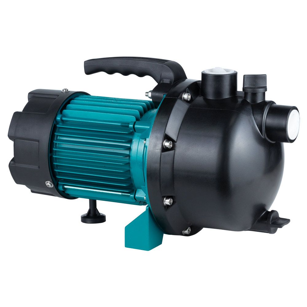 Насос центробежный самовсасывающий 1.2КВт Hmax 48м Qmax 80л/мин пластик LEO EKJ-1202P (775309)