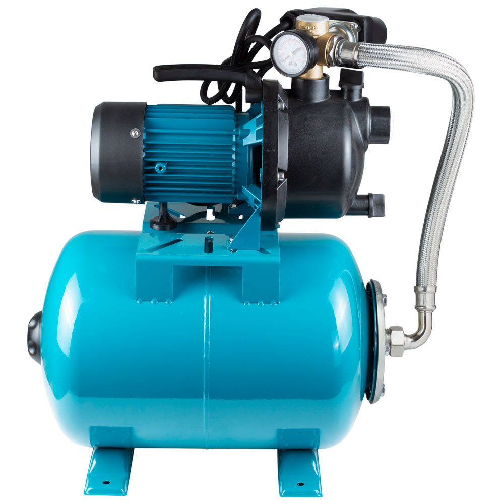 Станція 0.6кВт Hmax 35м Qmax 50л/хв пластик (самовсмоктуючий насос) 24л Україна AquaticaLEO EKJ-602P